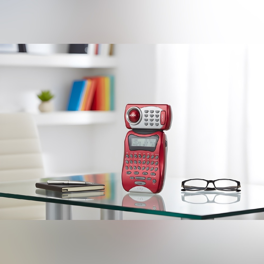 Cyber Gear Databank Organizer & Phone With Ear Phone New Vintage Tech RED